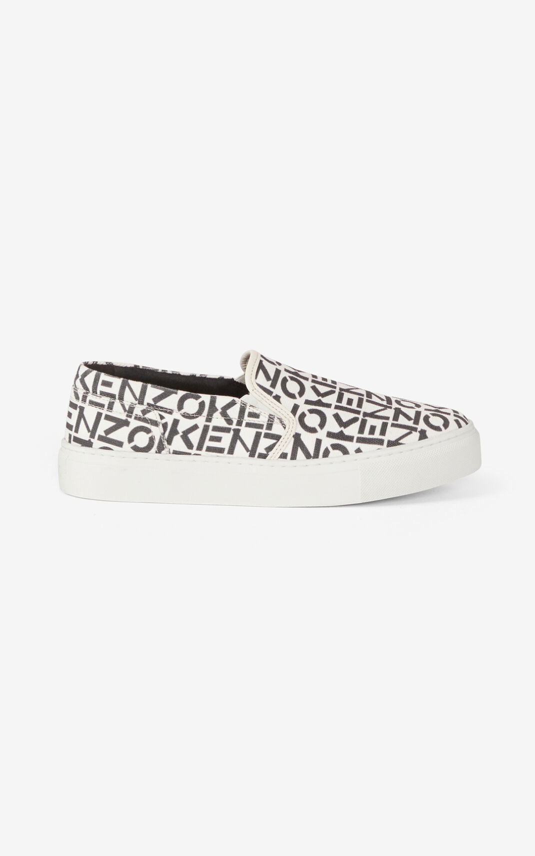 Kenzo K Skate Monogram laceless αθλητικα παπουτσια γυναικεια γκρι | GR060324